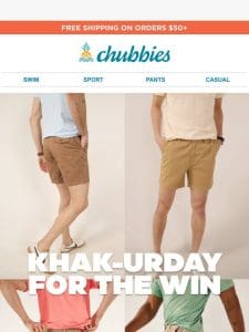 These ain’t your dad’s khaki shorts…