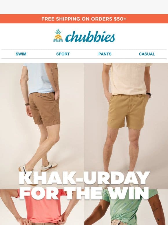 These ain’t your dad’s khaki shorts…