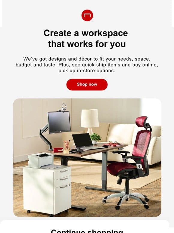 Thinking home office furniture? Think Staples.