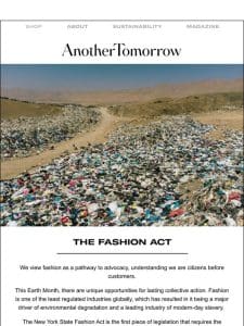 This Earth Month， Support The Fashion Act