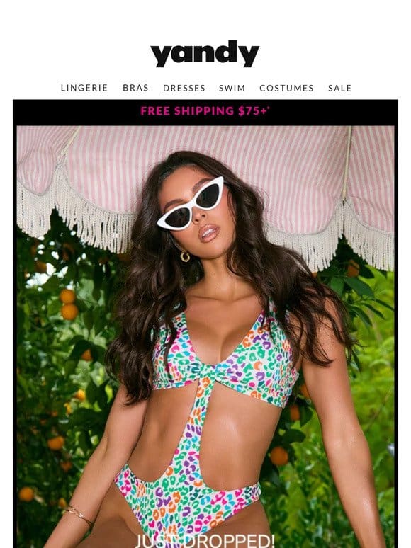 ?? This Just In: NEW Electric Leopard Swimwear ??