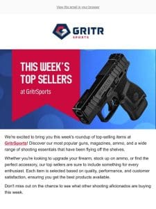 This Week’s Top Sellers at GritrSports
