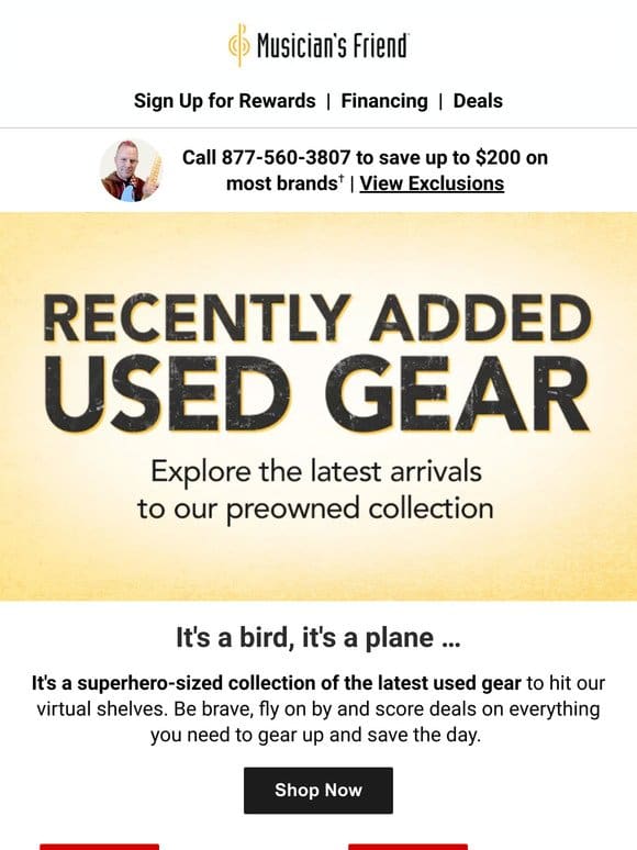 This just in: Recently added used gear