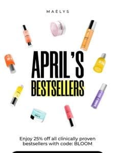 This month’s bestsellers are…