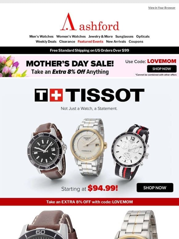 Tissot Deals: Iconic Watches Starting at $94.99!