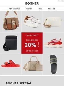 Today Only: 20% Off Shoes and Bags
