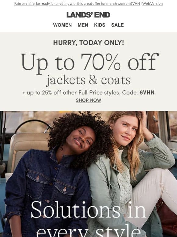 Today’s Deal: up to 70% OFF Jackets & Coats