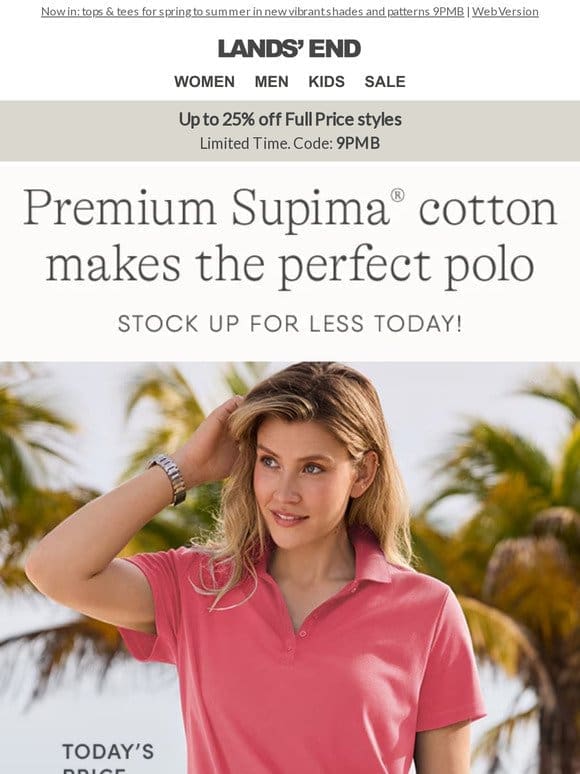 Today’s deal: Supima Cotton Polo Shirts for ￡25