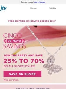 Today’s hot deal   25% off silver jewelry!
