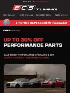Top ECS Performance Parts Up To 30% off!