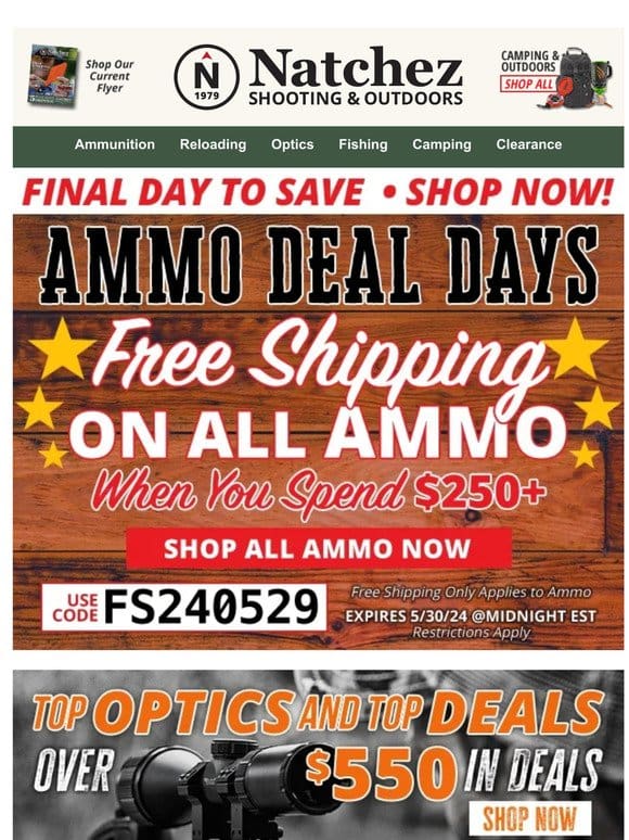 Top Optics and Top Deals with Over $550 in Savings!