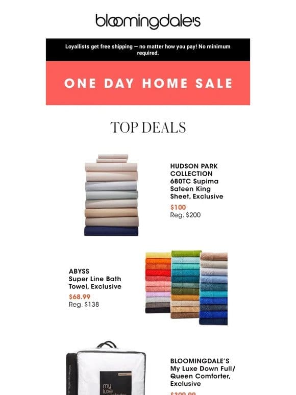 Top deals during the One Day Home Sale