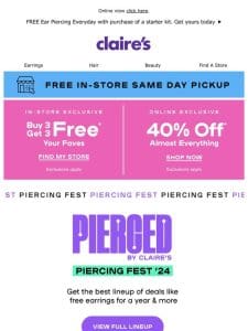 Treat your littles to their first piercing!