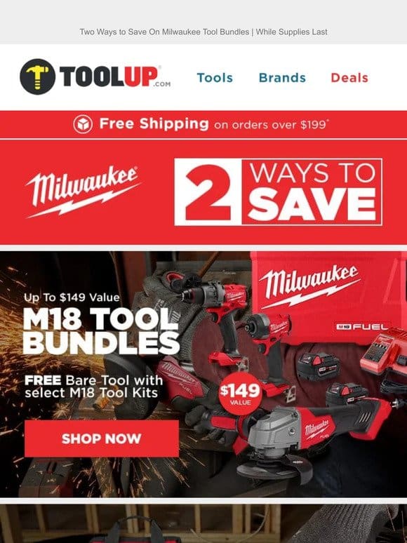 Two Ways To Save On Milwaukee Tool Bundles!