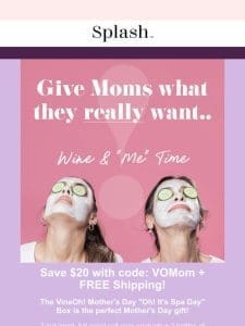 UNLOCKED: $20 Discount Code for Mother’s Day “Spa Day + Wine” Box