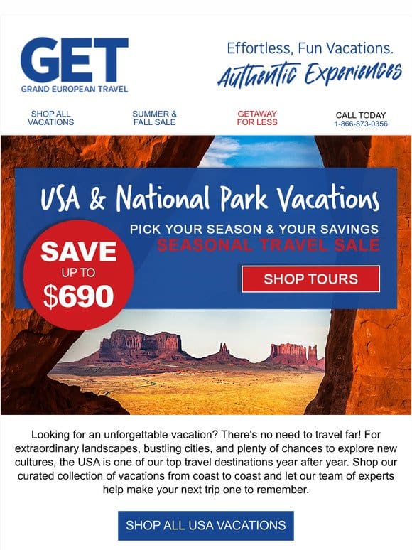 USA & National Park trips on SALE!