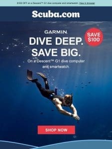 Unlock Adventure: Save on Garmin Dive Tech!