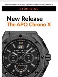 Unveiling The Newest Stührling Watch: APO Chrono X!