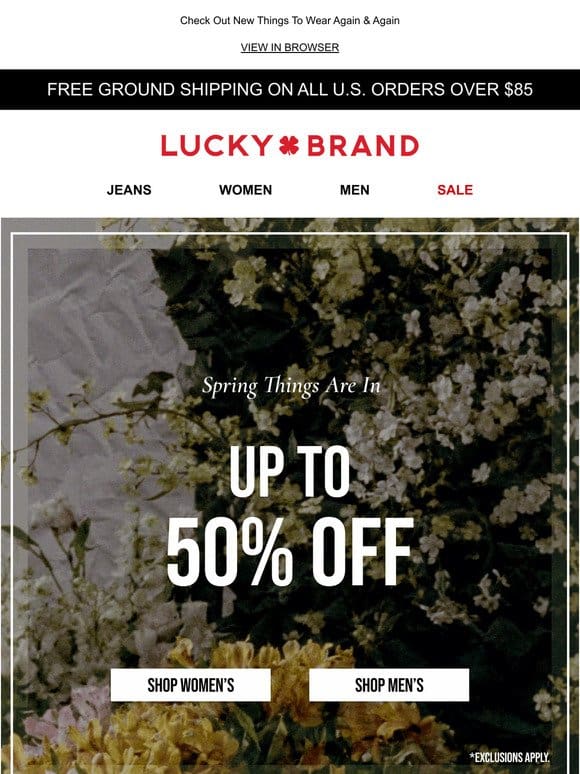 Up To 50% Off Is All Yours