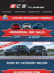 Up To 60% off Over 60 Brands during the ECS Memorial Day Sale!
