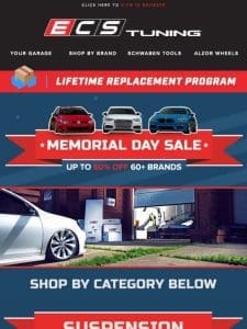 Up To 60% off over 60 Brands during the ECS Memorial Day Sale!