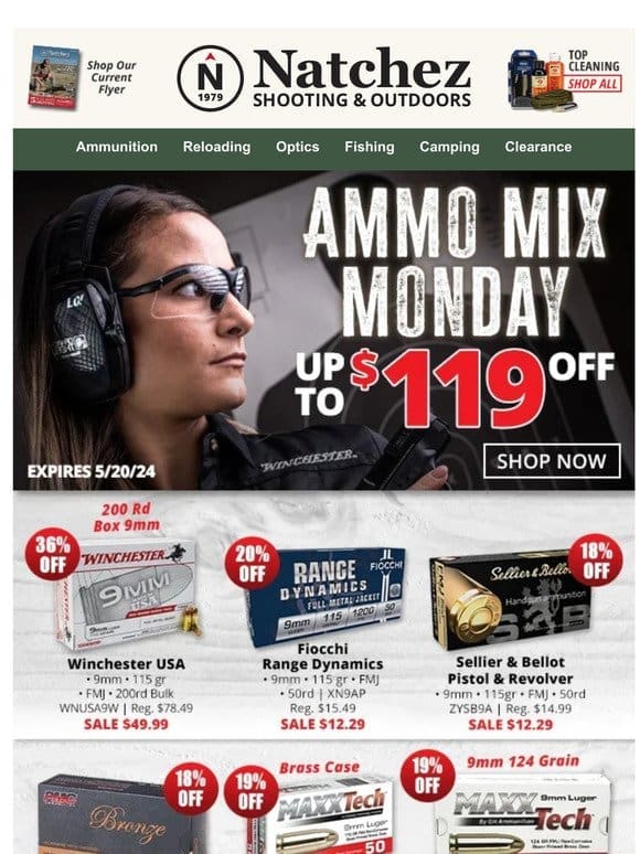 Up to $119 Off Ammo Mix Monday!