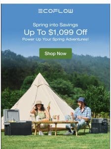 Up to $1，099 Off – Spring Into Savings with EcoFlow
