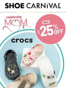 Up to 25% off Crocs AND HEYDUDE