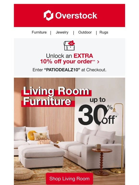 Up to 30% Off?! Your Living Room Will Thank You