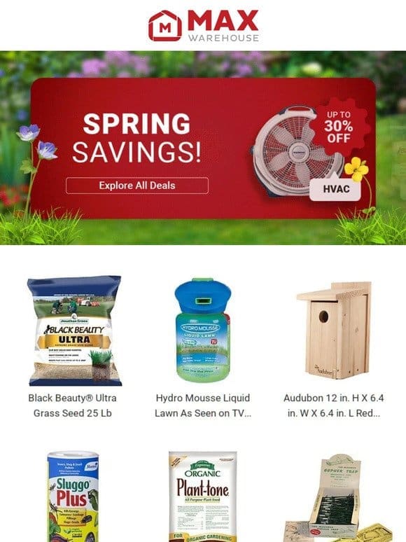 Up to 40% OFF Spring Savings