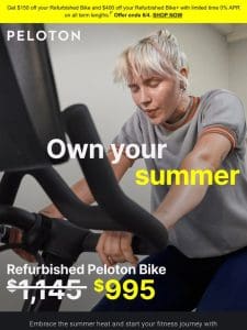 Up to $400 off Peloton Refurbished Bikes