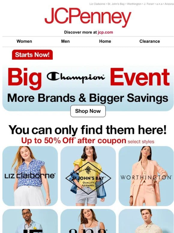 Up to 50% Off! *BIG BRANDS EVENT*