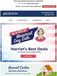 Up to 50% Off Memorial Day Sale