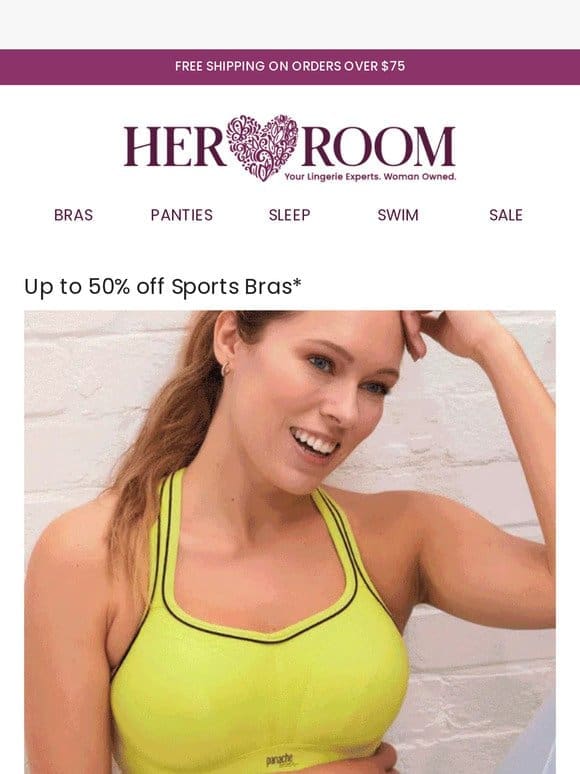 Up to 50% off Sports Bras!  ‍♀️