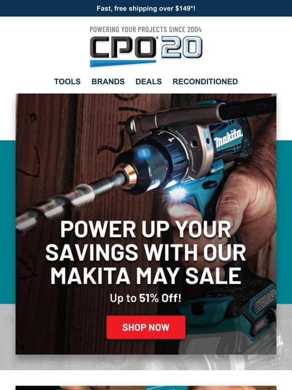 Up to 51% Off Makita! May Sales Event Starts Now