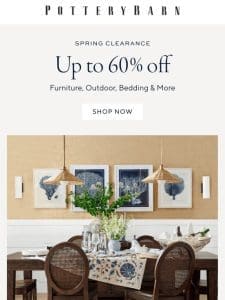 Up to 60% off Spring Clearance