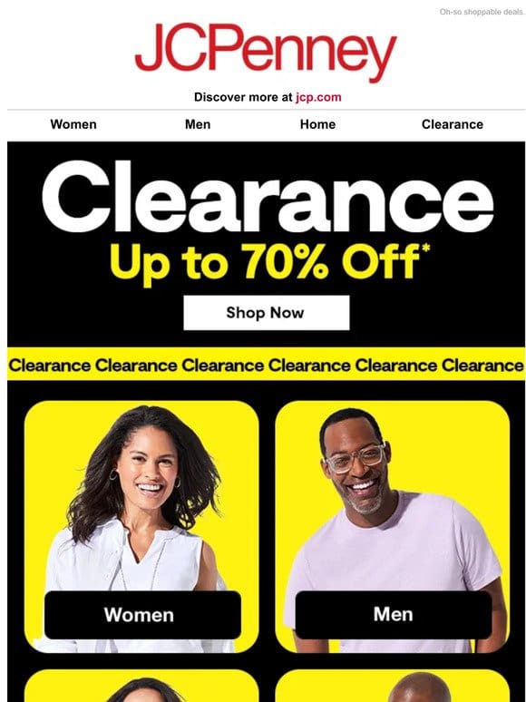 Up to 70% Off Clearance? It’s in the bag