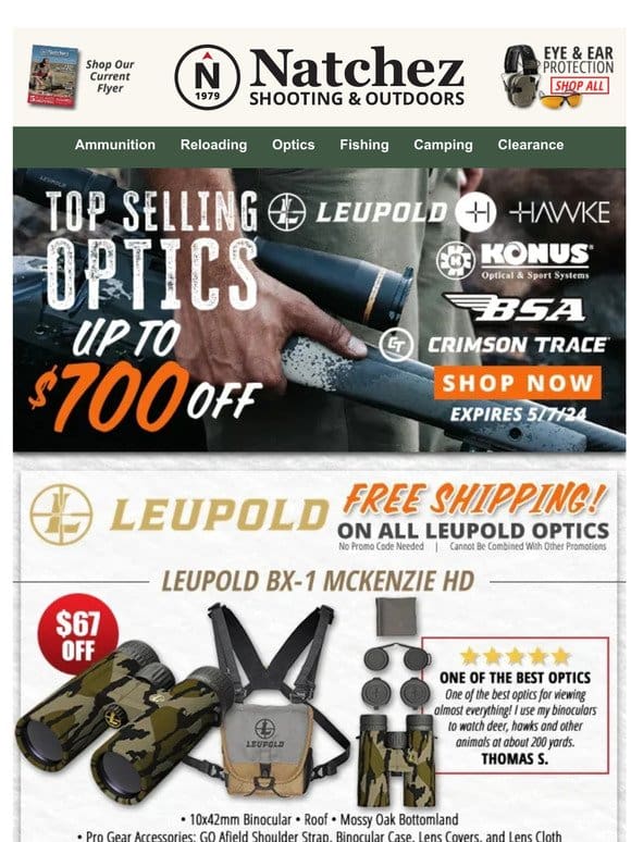 Up to $700 Off Top Selling Optics!