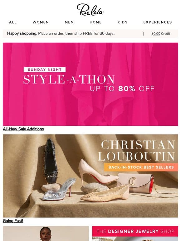 Up to 80% Off STYLE-A-THON (Now returning!)