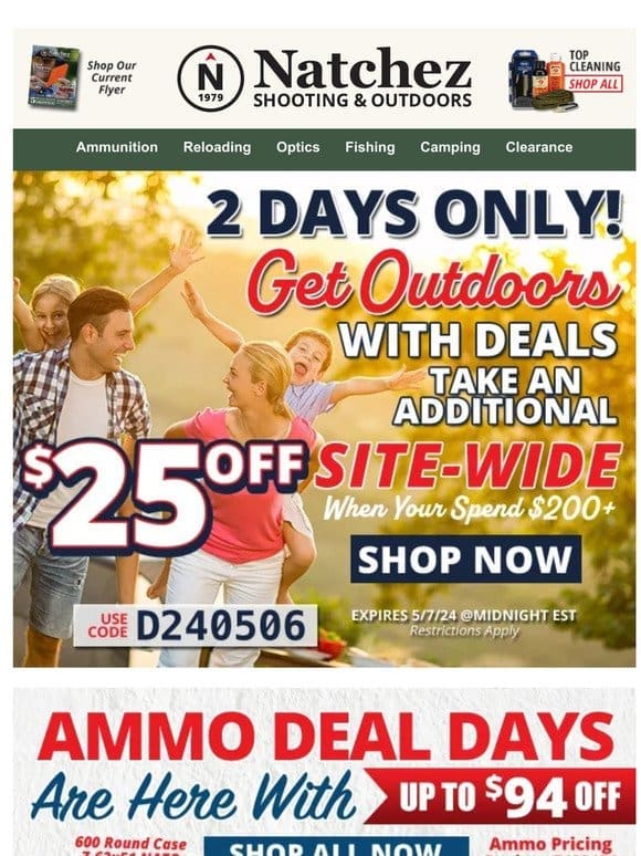 Up to $94 Off with Ammo Deal Days!