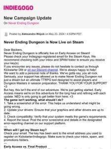 Update #41 from Never Ending Dungeon