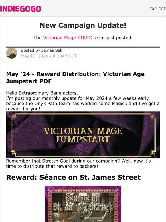 Update #66 from Victorian Mage TTRPG