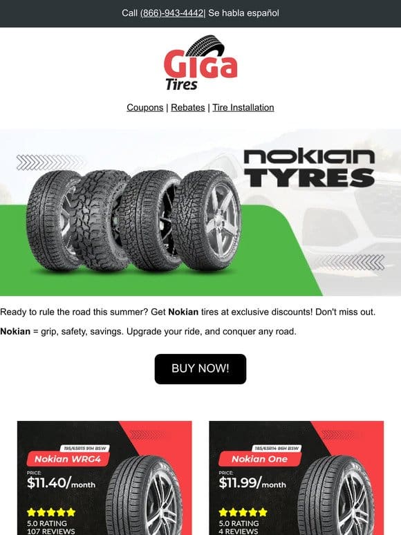 Upgrade Your Ride with Savings on Nokian Tires