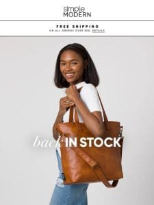 Vegan Leather Harper Tote Back in Stock!