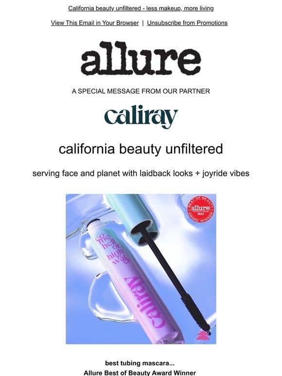 Vibe out with clean beauty brand， CALIRAY