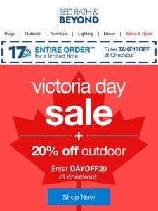 Victoria Day Special: 20% Off Outdoor Updates