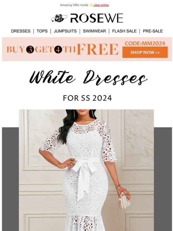 WHITE DRESSES: Timeless and Elegant!