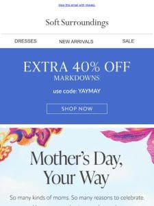 WOW! Extra 40% Off Markdowns.