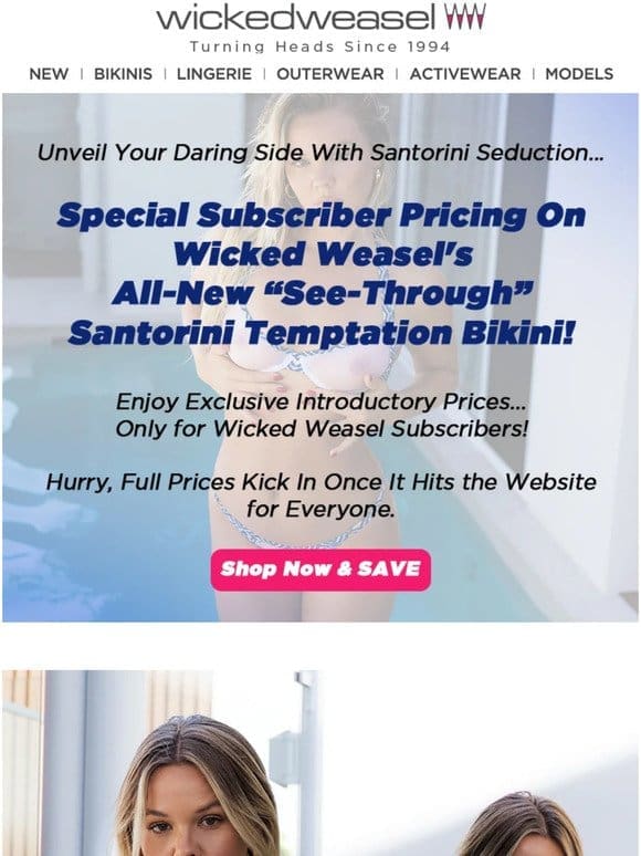 WW Subscribers Only   See-Through Seduction Sneak Peek Offer!