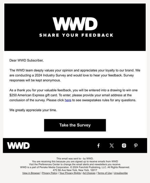 WWD wants to hear from you!